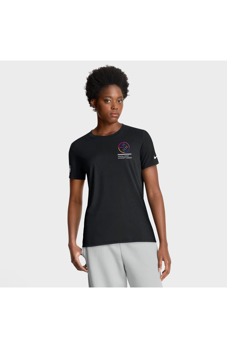 Nike Women's Nike Black Pittsburgh Steelers 2025 NFL Crucial Catch Tri-Blend Dri-FIT T-Shirt, Main, color, Black