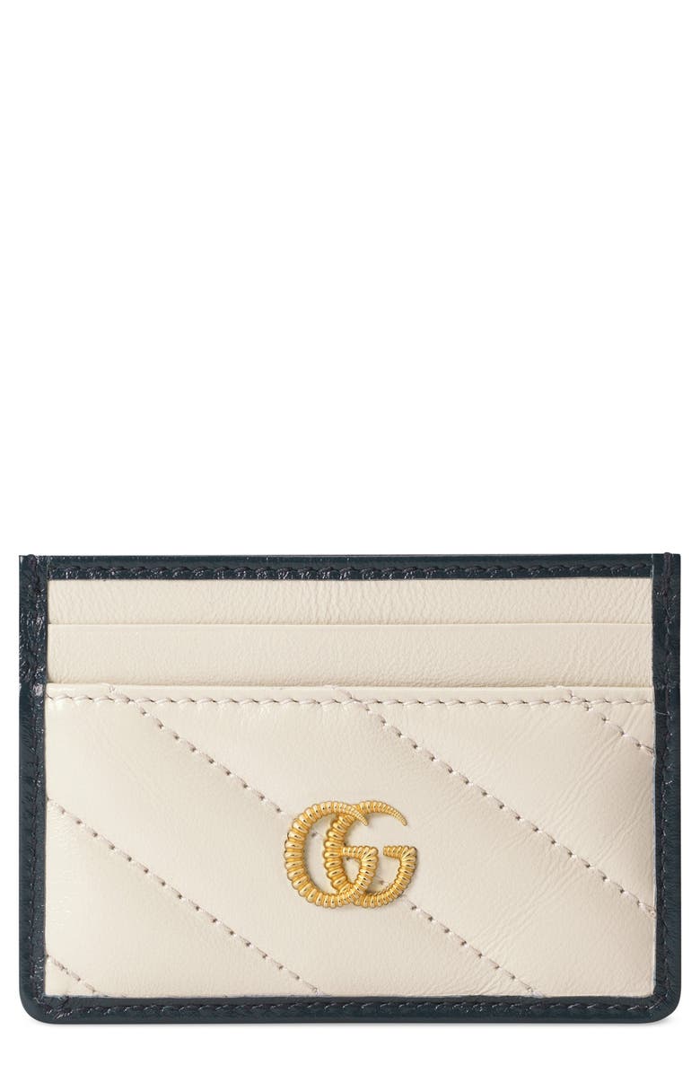 Gucci GG Torchon Matelassé Leather Card Case, Main, color, 
