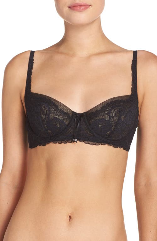 Skarlett Blue Minx Underwire Balconette Bra in Black at Nordstrom, Size 30H