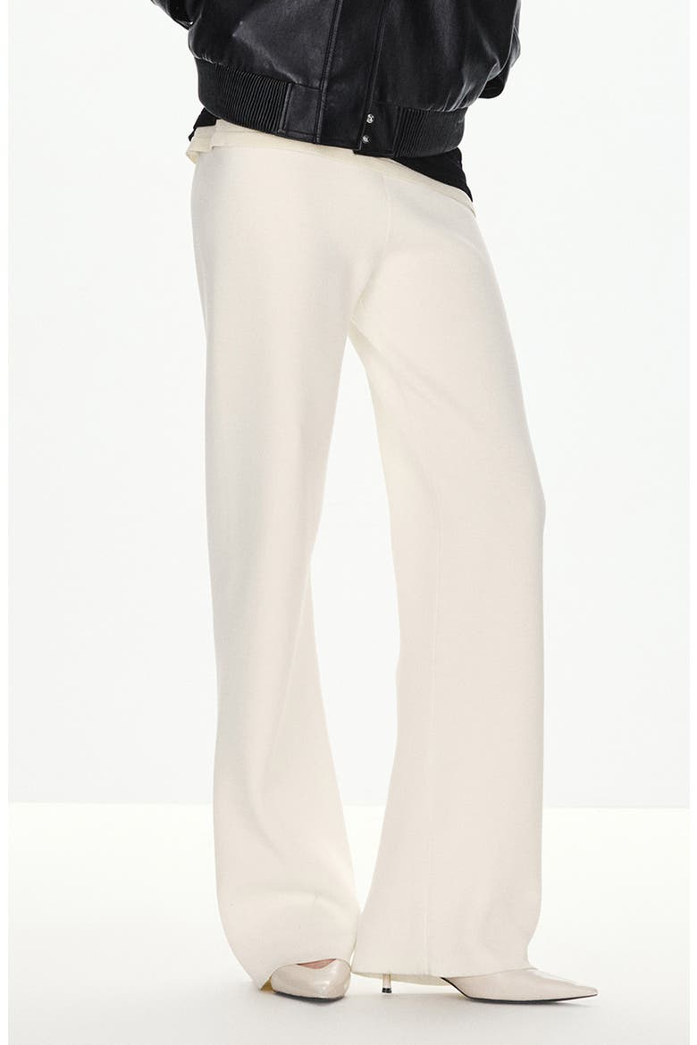 Fine Knit Straight Leg Pants, Main, color, ECRU