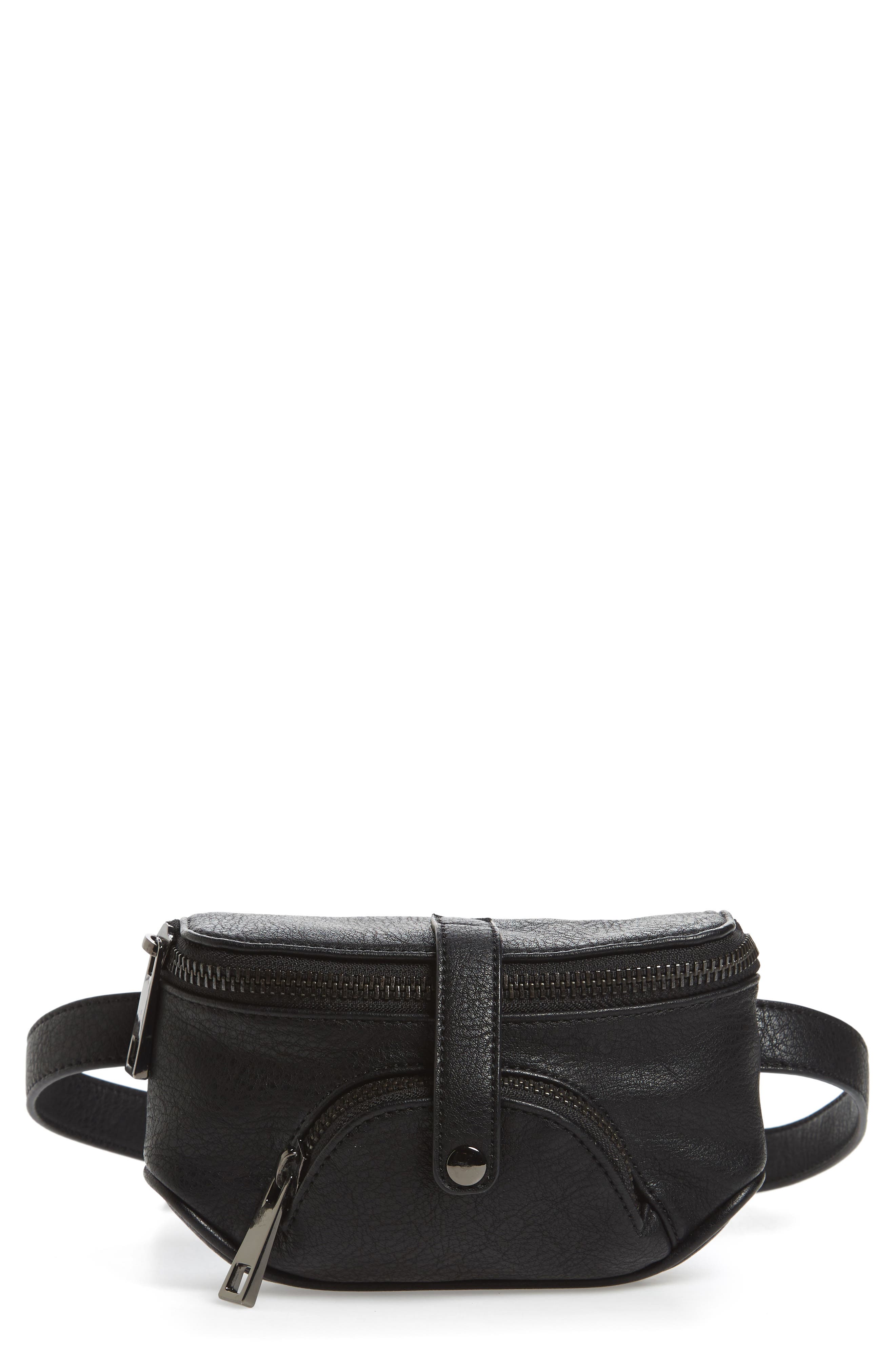 Malibu Skye Faux Leather Belt Bag, Main, color, 