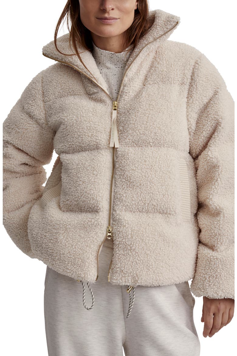 Wilkins Fleece Puffer Jacket, Main, color, SANDSHELL