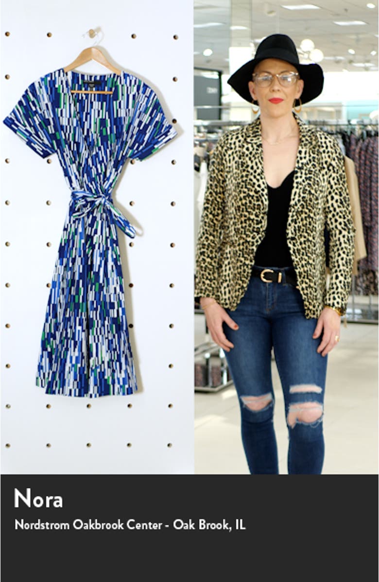 Geo Print Wrap Midi Dress, sales video thumbnail