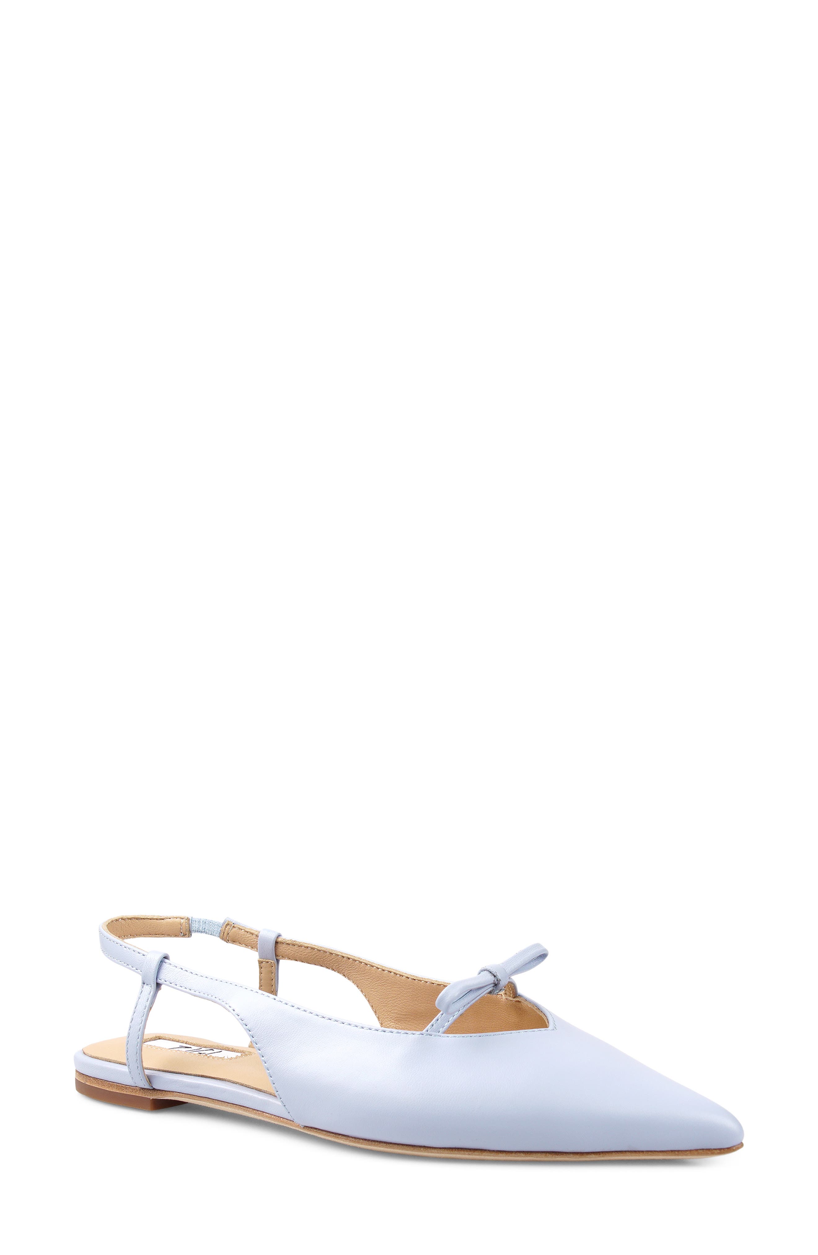 Hala Pointed Toe Slingback Flat, Main, color, DUSTY BLUE