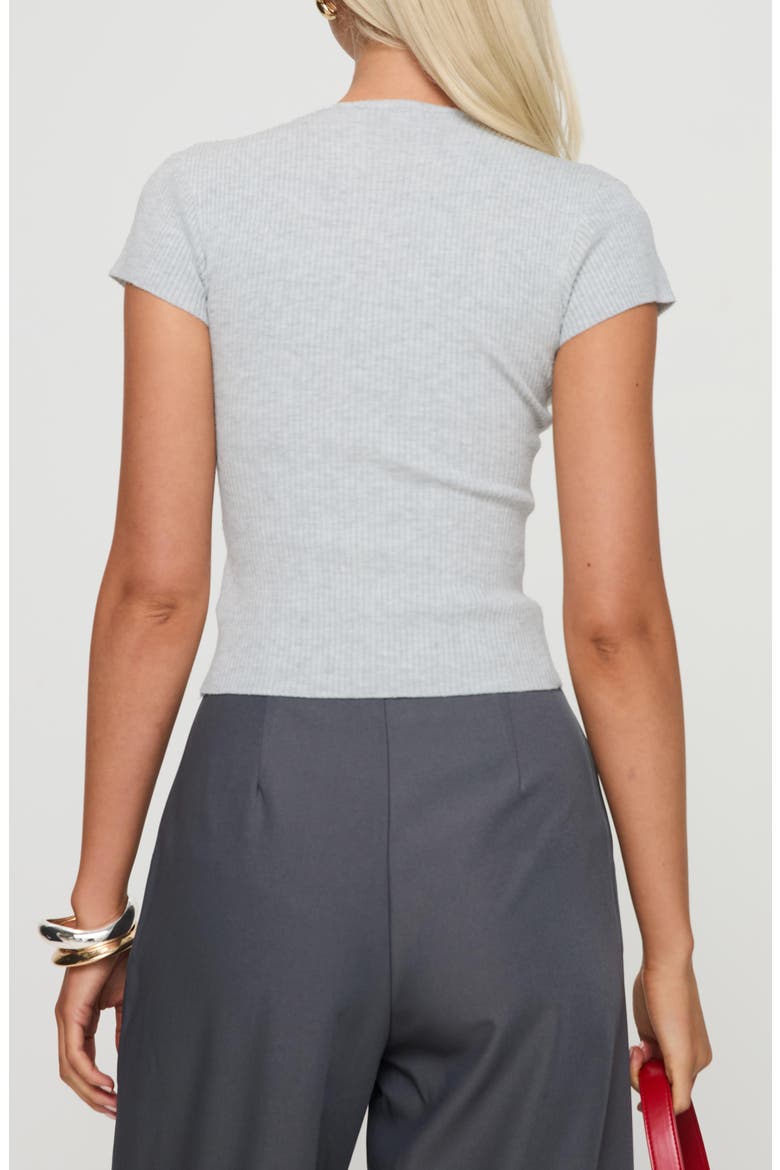Suzu Short Sleeve Cardigan, Alternate, color, GREY