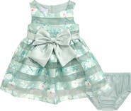 Iris & Ivy Shadow Stripe Bow Dress