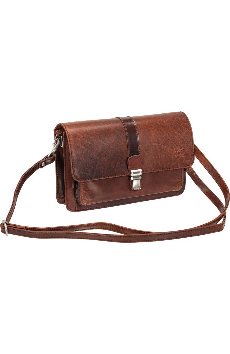 Mancini Buffalo Messenger Bag, Alternate, color, Brown
