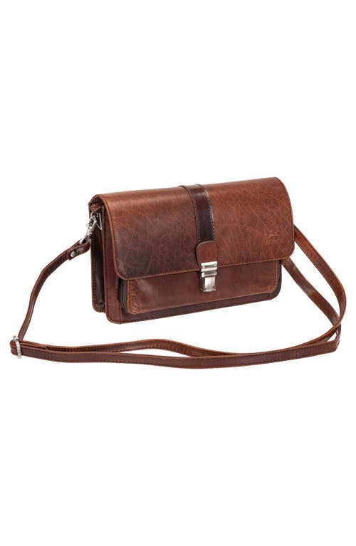 Mancini Buffalo Messenger Bag In Brown