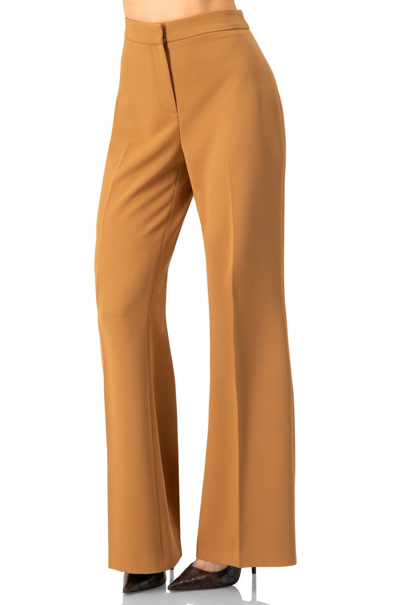 IVONNE Semi Flare Trousers, Alternate, color, Camel