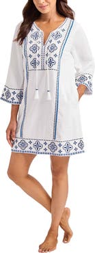 Tommy Bahama Bella Breeze Embroidered Cover-Up Tunic