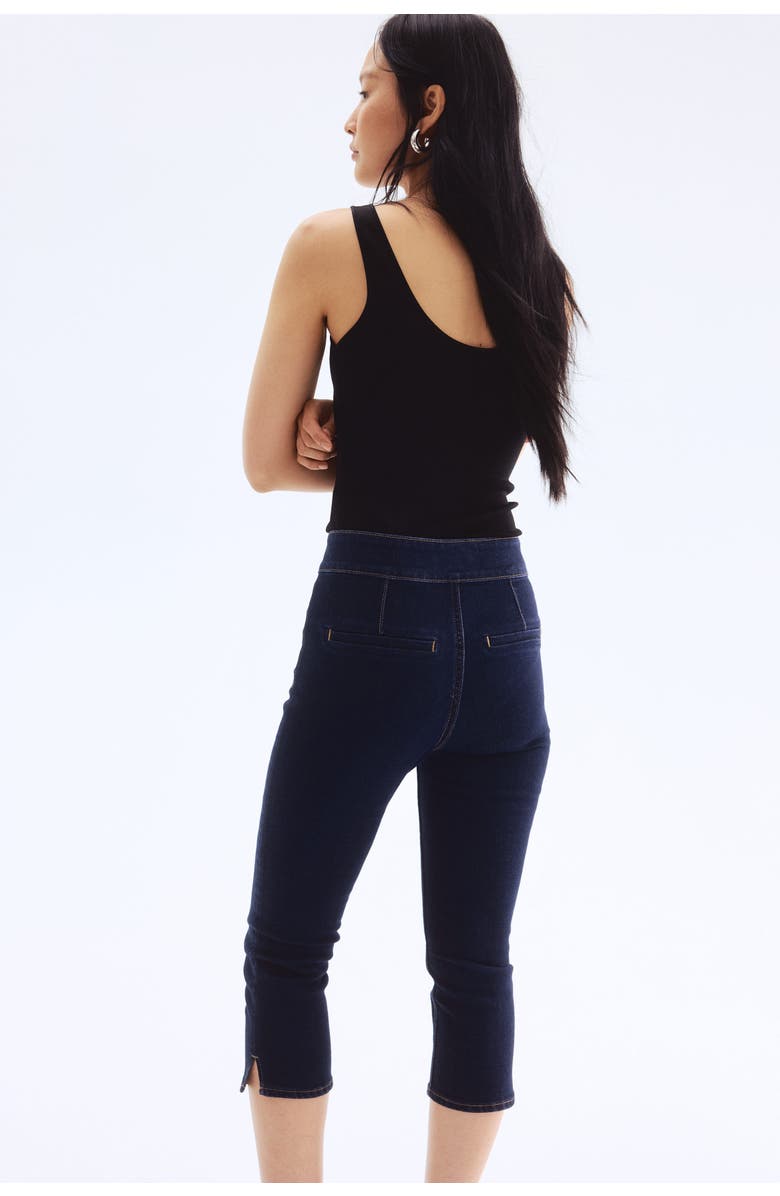H&M Skinny High Capri Jeans, Alternate, color, Dark Denim Blue