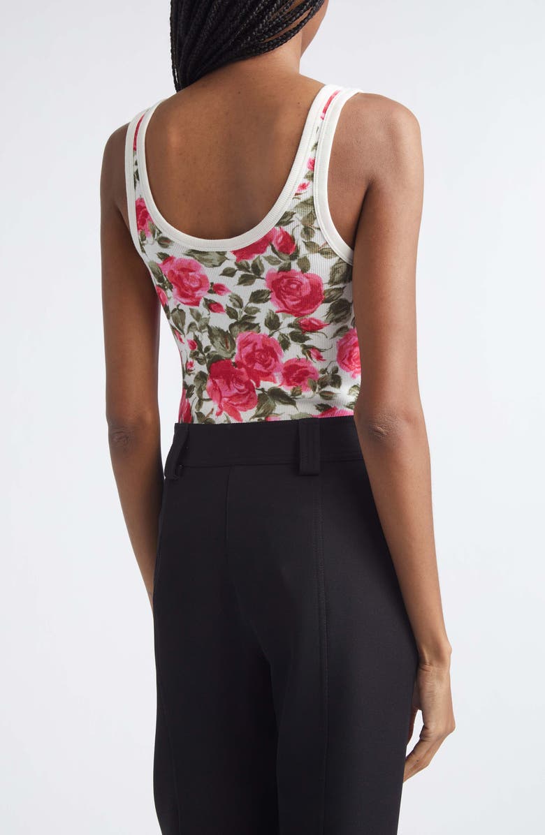 Chloé Roses Print Rib Henley Tank, Alternate, color,