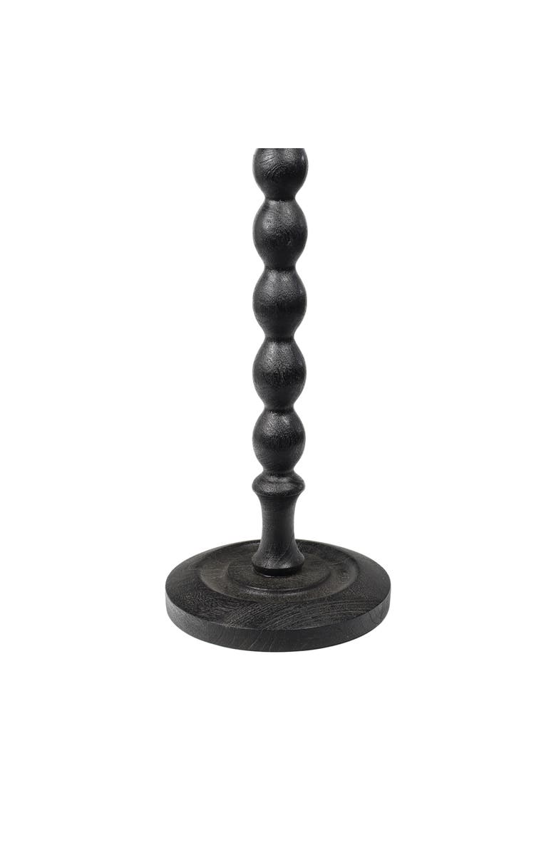 JONATHAN Y Augustus 24.5" Cottage Classic Spindle Wood Pedestal Round Drink Table and Decorative End Table, Alternate, color, Black