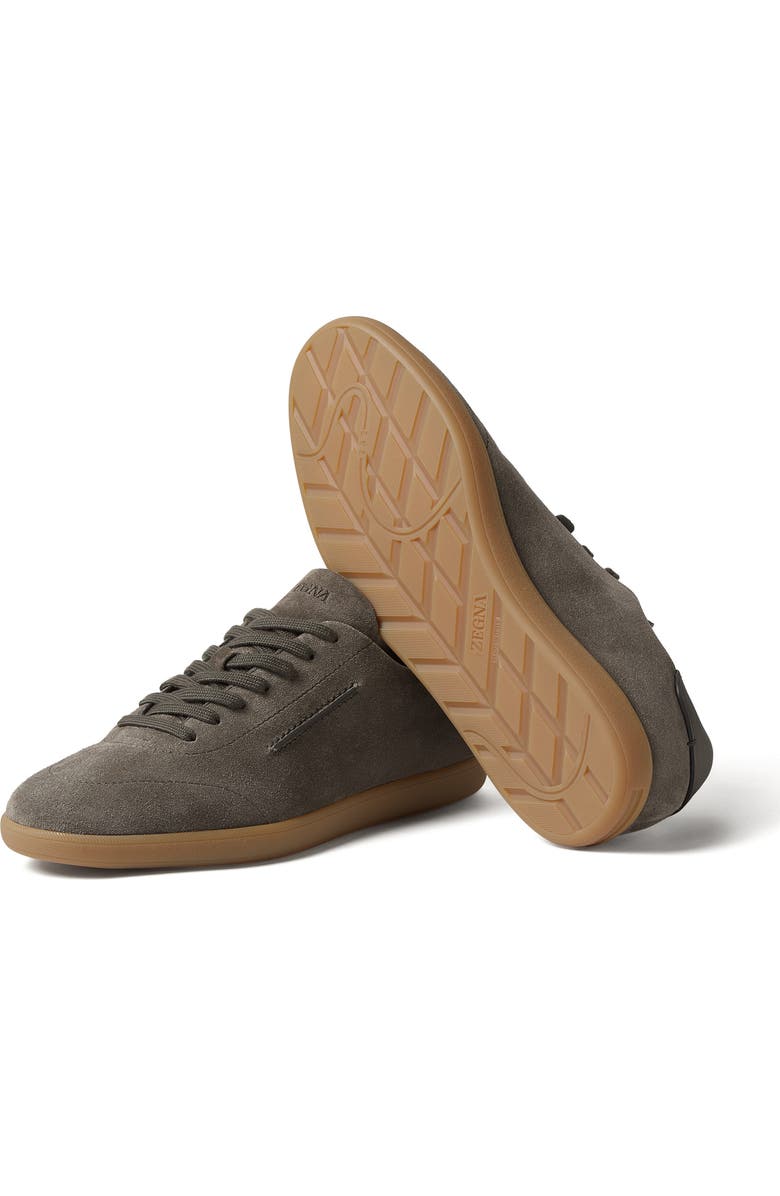 ZEGNA 232 Suede Sneaker, Alternate, color, Dark Taupe