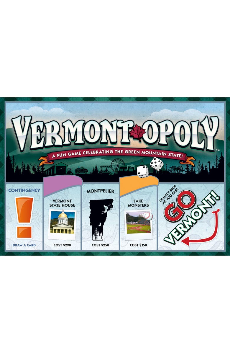 Late for the Sky Vermontopoly Monopoly Board Game, Main, color, 