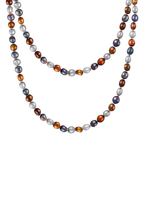 Multicolor Dyed Freshwater Pearl Endless Necklace