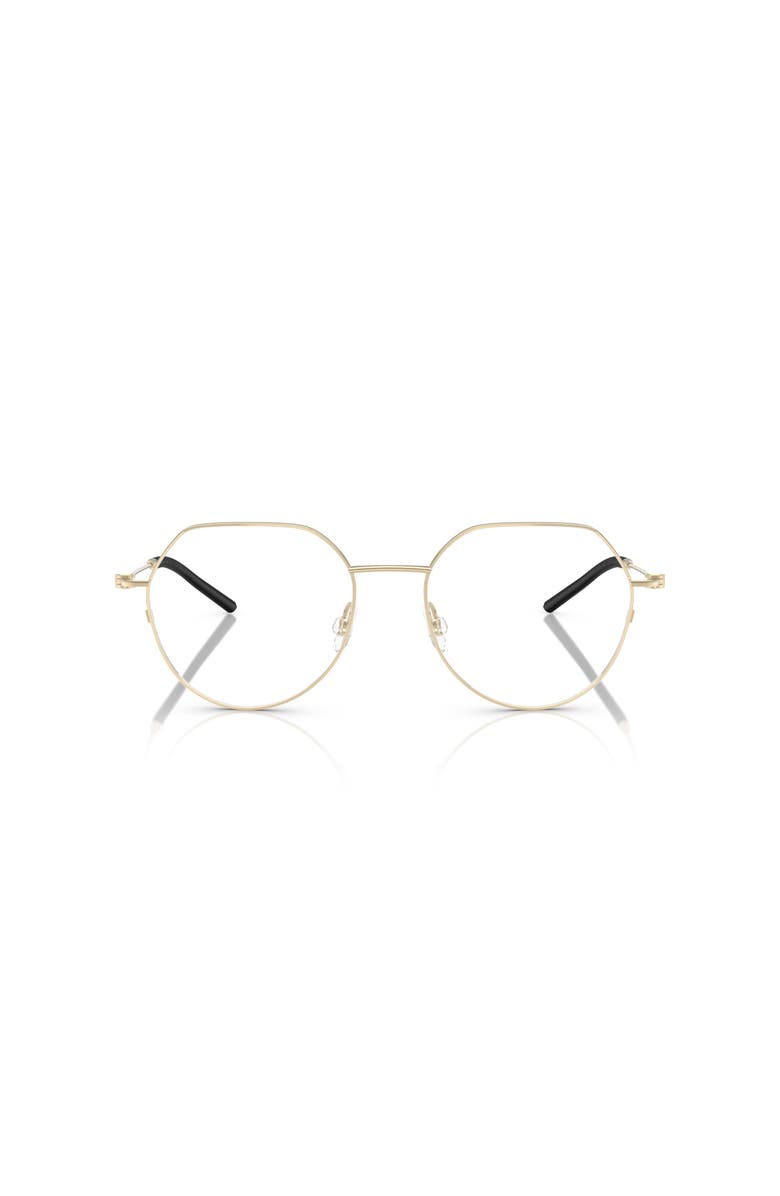 Moncler 54mm Irregular optical glasses, Alternate, color, Gold