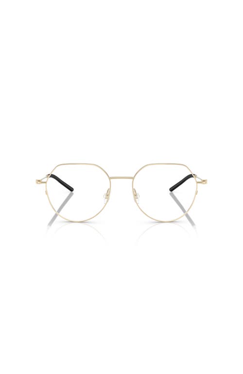 Moncler 54mm Irregular Optical Glasses In Gold