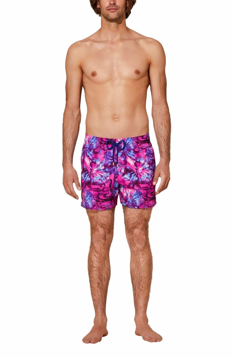 Vilebrequin Men's Flocked Vatel Ultra-Light And Packable Swim Trunks, Main, color, 