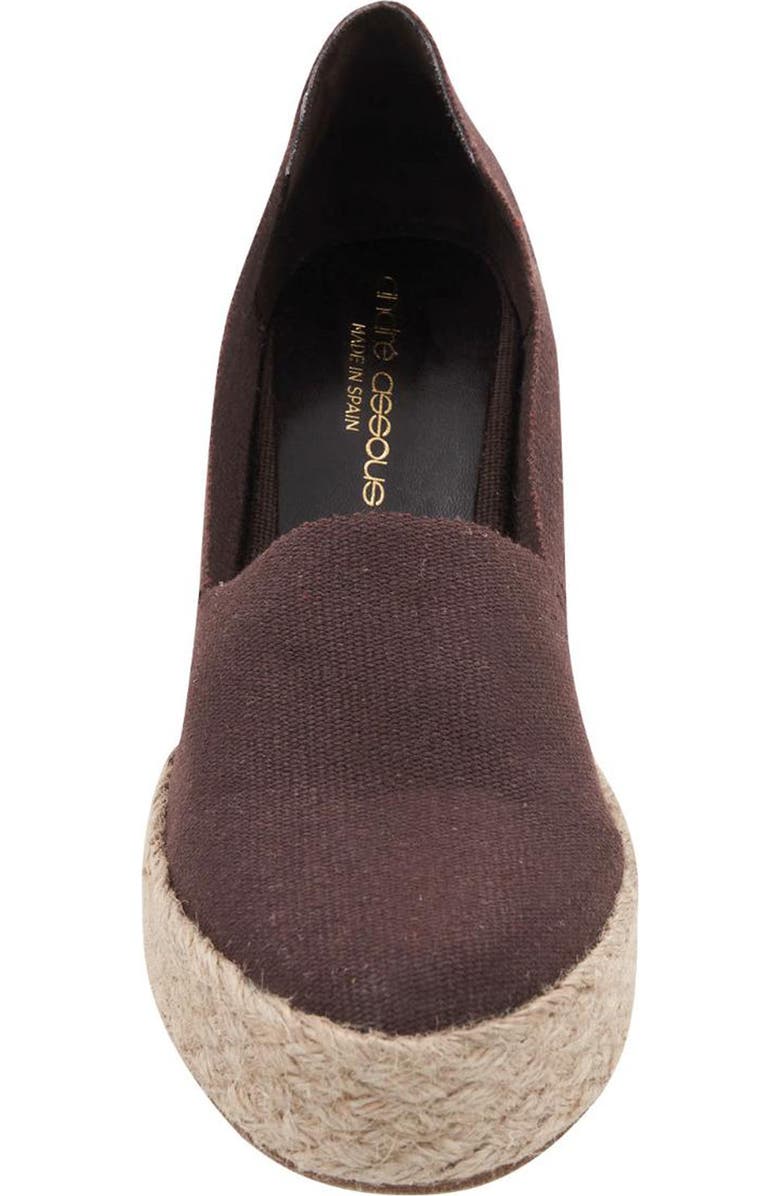 André Assous Patti Espadrille Wedge, Alternate, color, Cocoa Powder