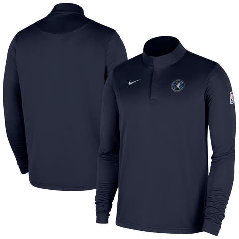 Men's Nike Navy Minnesota Timberwolves 2025/26 Authentic Coaches Quarter-Zip Dri-Fit Top