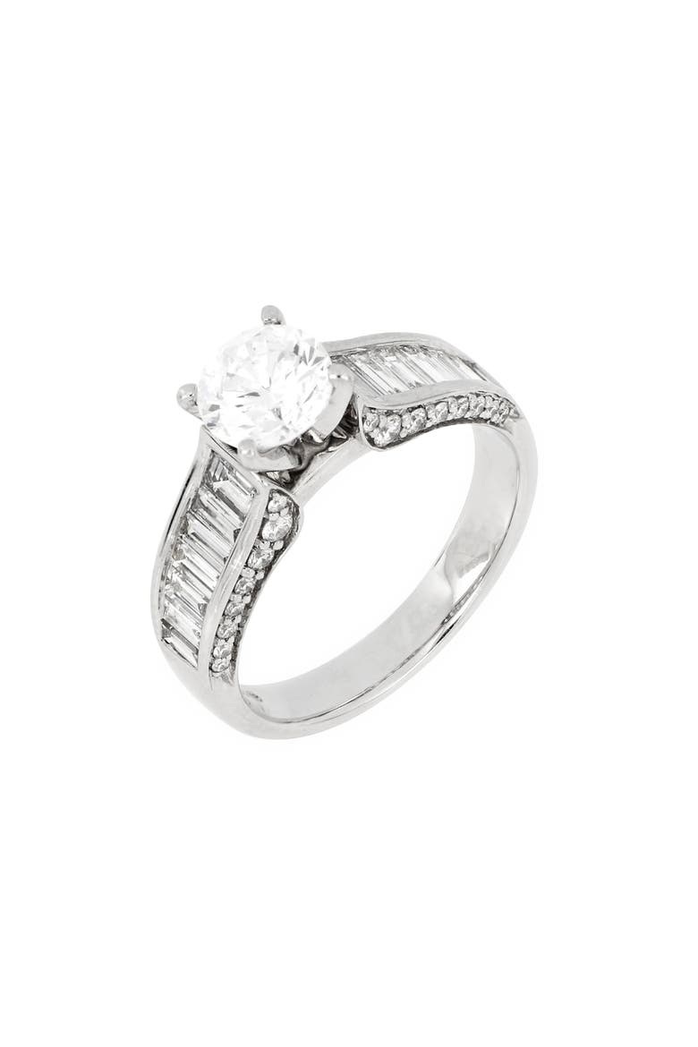 Mixed Diamond Engagement Ring Setting (Nordstrom Exclusive), Main, color, WHITE GOLD