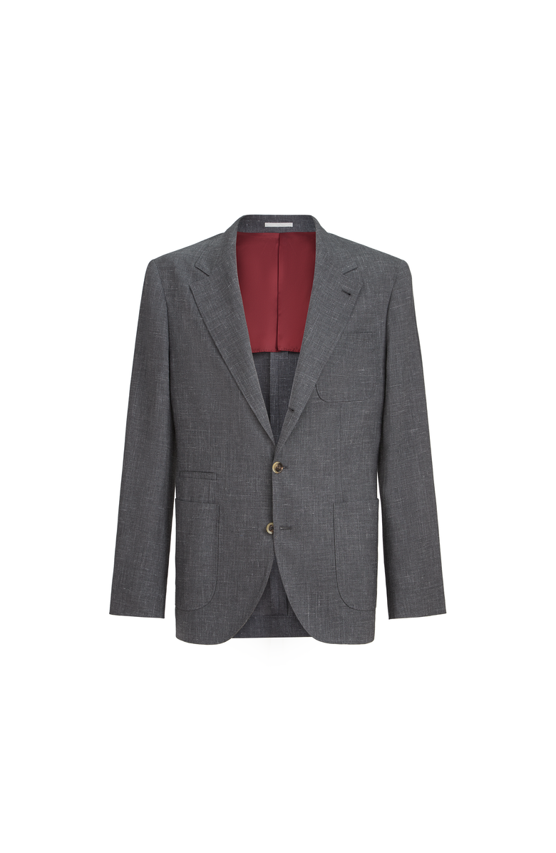 Brunello Cucinelli Deconstructed blazer, Main, color, Dark Grey