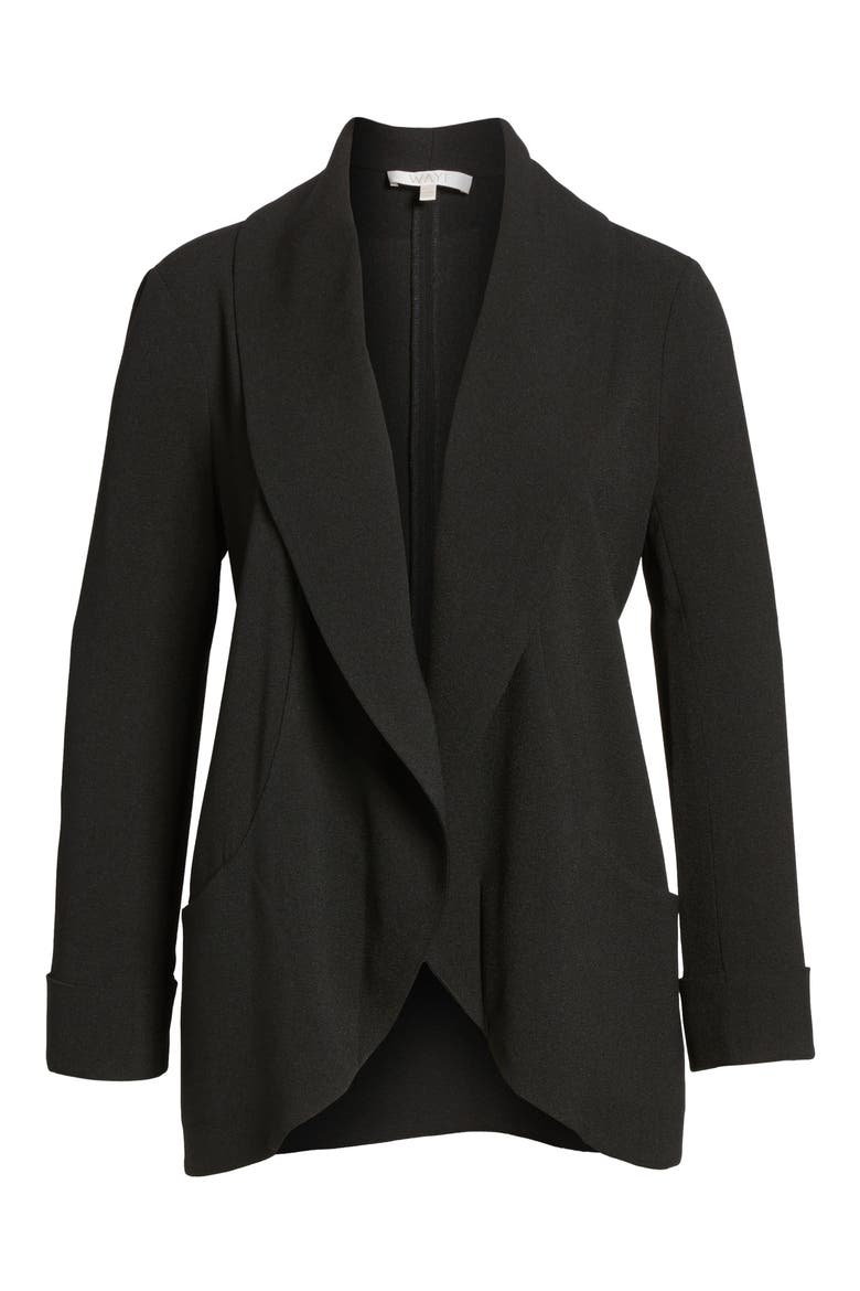 Cocoon Blazer, Alternate, color, BLACK