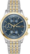 BOSS Stratus Chronograph Two-Tone Bracelet Watch, 41mm