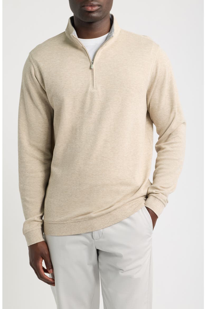 Crown Comfort Quarter Zip Pullover, Main, color, STONE