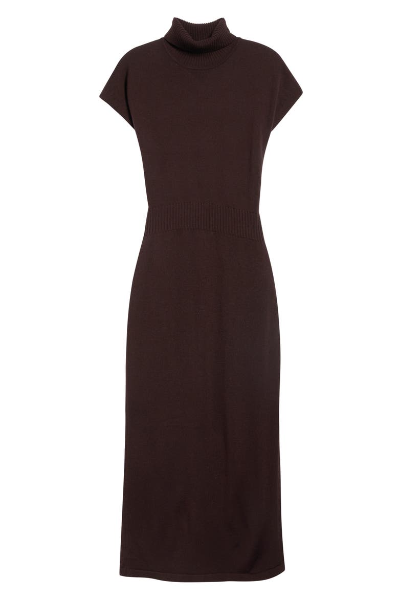 Natalie Turtleneck Wool Sweater Dress, Alternate, color, HERITAGE BROWN