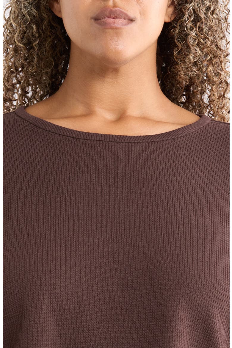 Organic Cotton & Tencel Lyocell Box Top, Alternate, color, COFFEE
