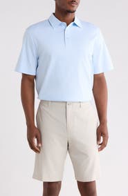 David Donahue Stripe Cotton Polo