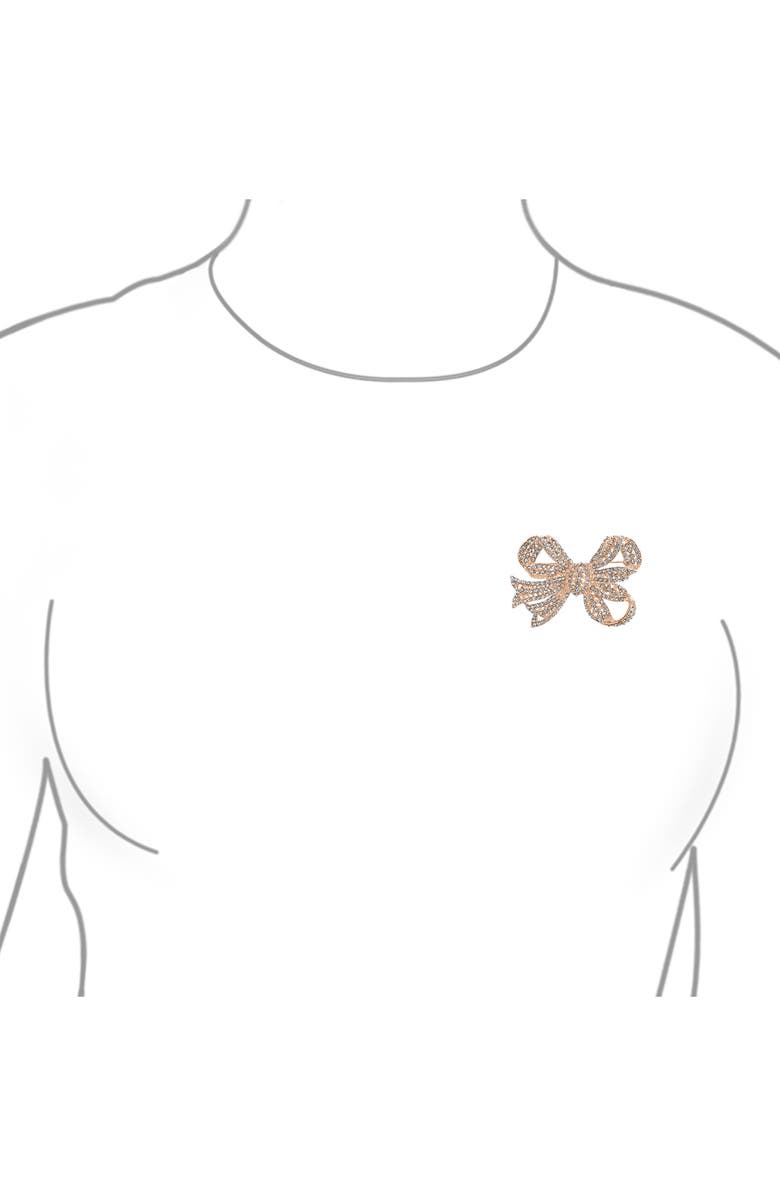 BLING JEWELRY Bow Brooch, Alternate, color, Rose