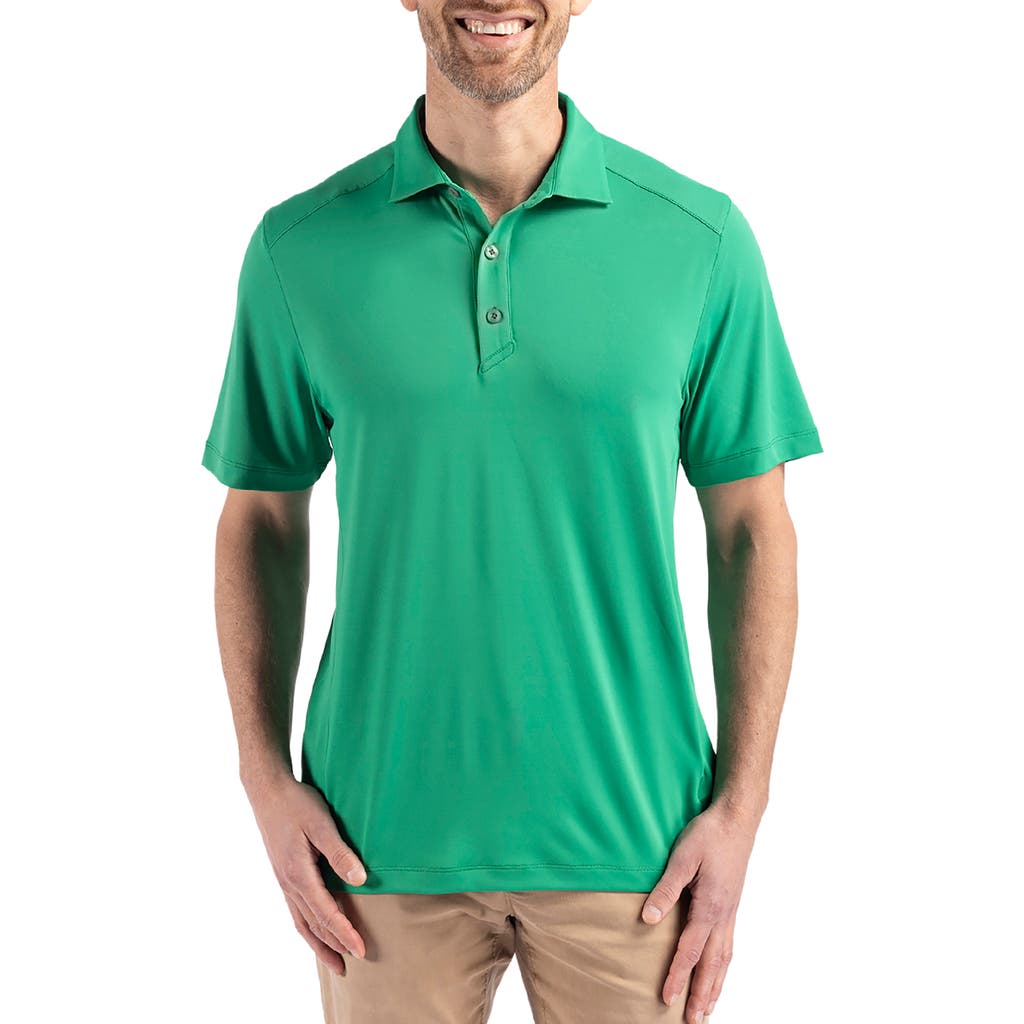 Cutter & Buck Solid Performance Recycled Polyester Polo in Kelly Green
