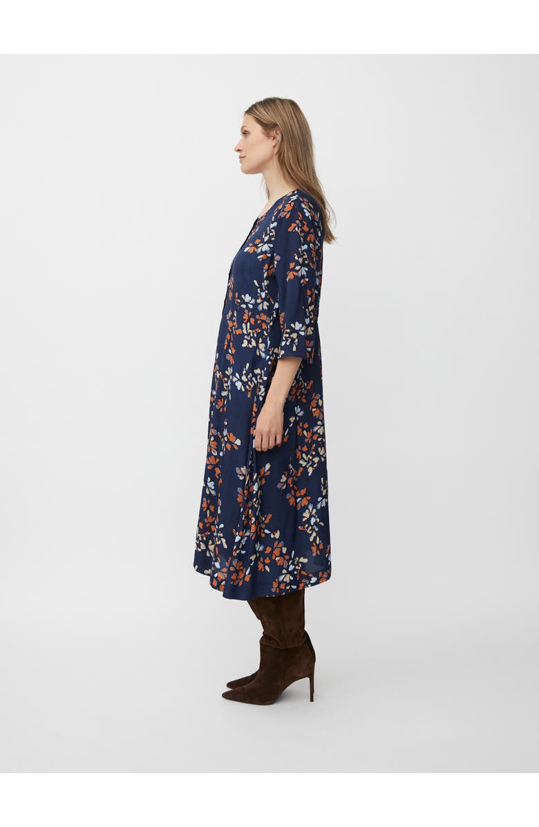 Masai Copenhagen MaNymari Round Neck 3/4 Sleeve Dress, Alternate, color, Autumnal