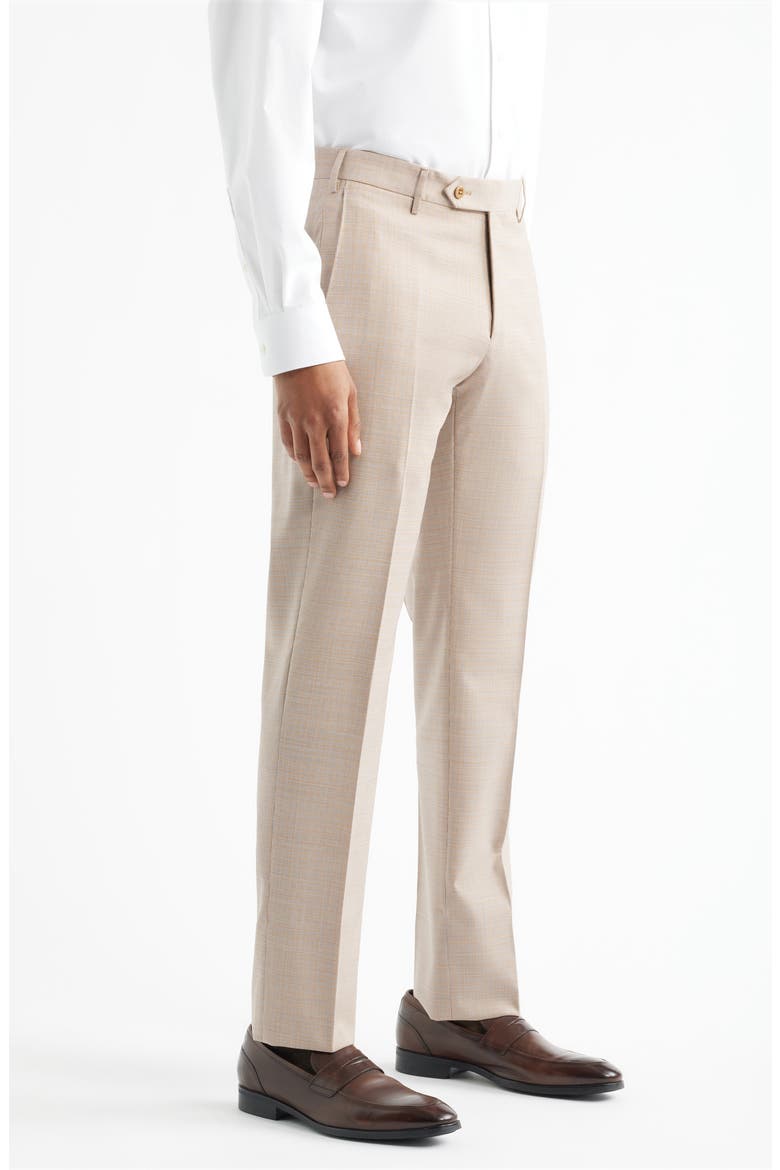 Parker Flat Front Wool Dress Pants, Alternate, color, TAN