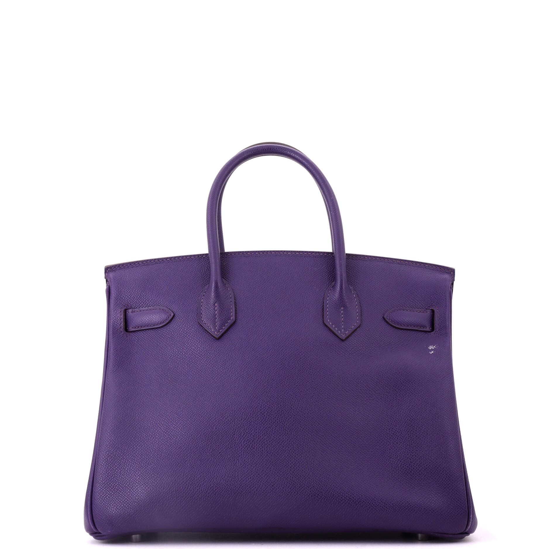 Pre-Owned Hermes Birkin Handbag Purple Epsom with Palladium Hardware 30, Alternate, color, Iris