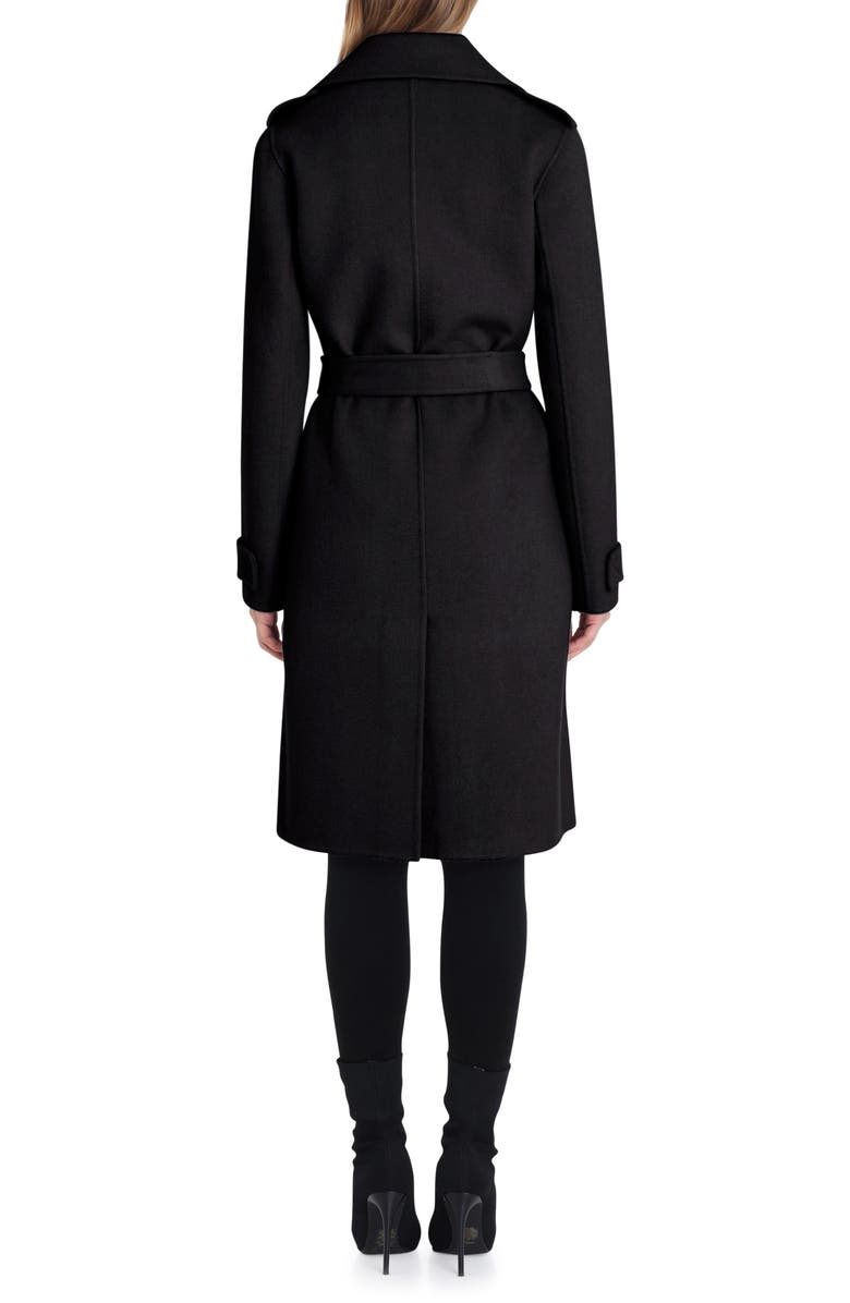 Badgley Mischka Collection Badgley Mischka Double Face Wool Blend Wrap Front Coat, Alternate, color, 