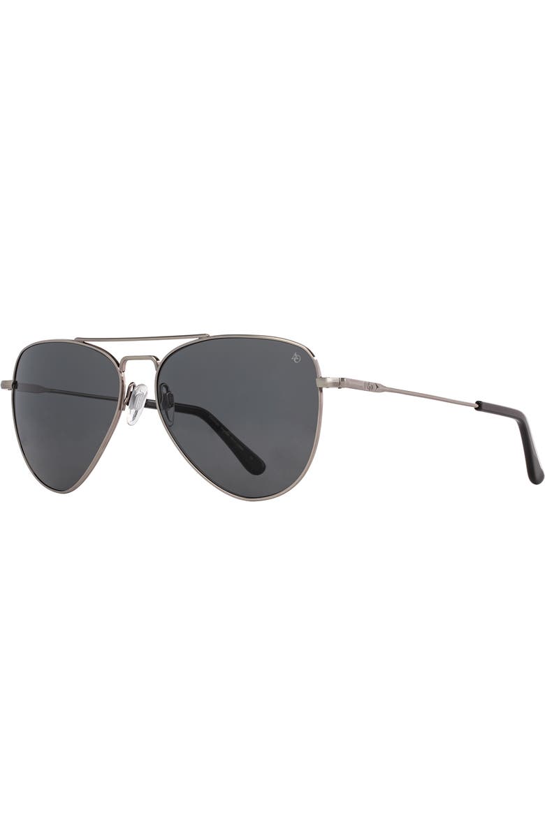 AO Eyewear Fletcher 59mm Aviator Nylon Polarized, Main, color, Pewter - Gyn-P