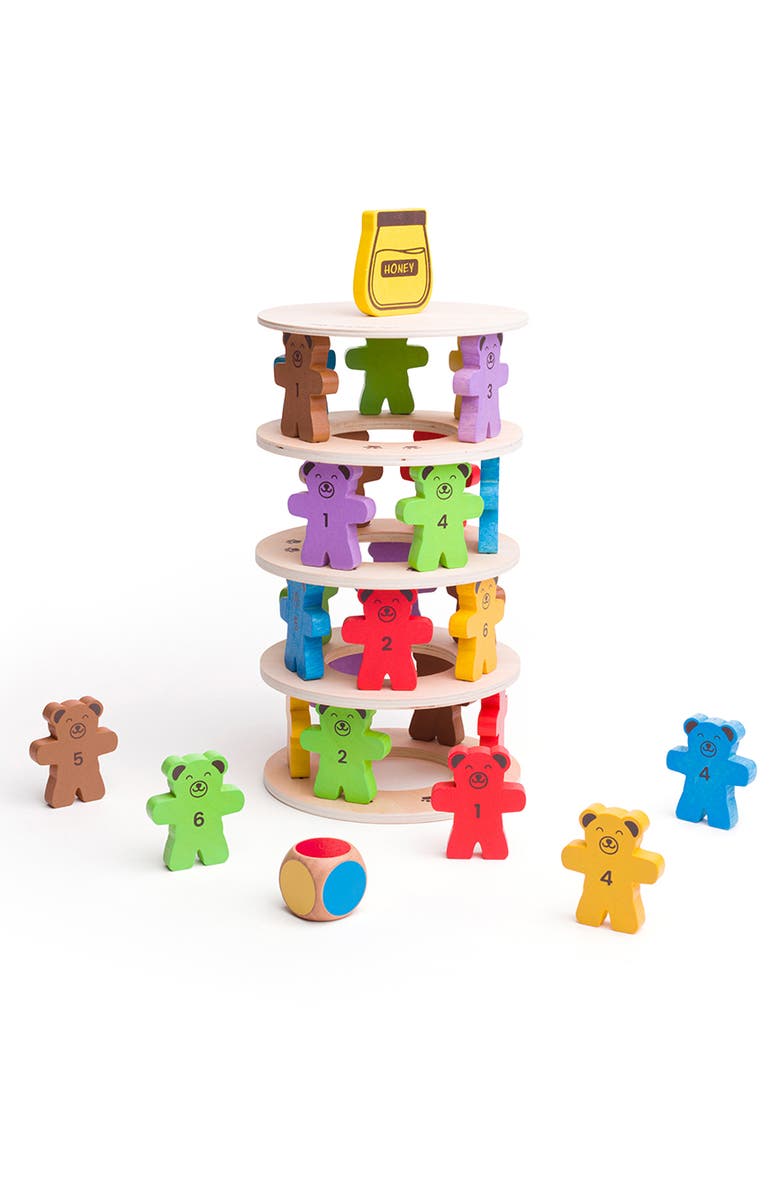 Bigjigs Toys Tumbling Teddies, Alternate, color, Multicoloured