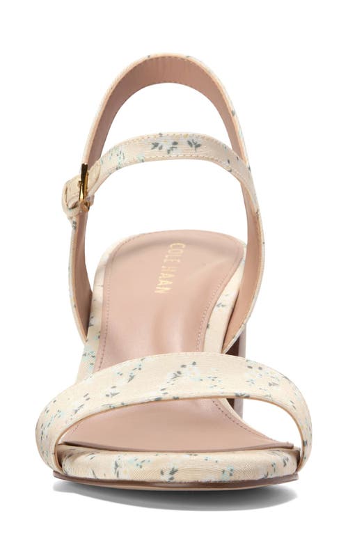 Cole Haan Josie Block Heel Sandal In Vanilla Custard Floral Print