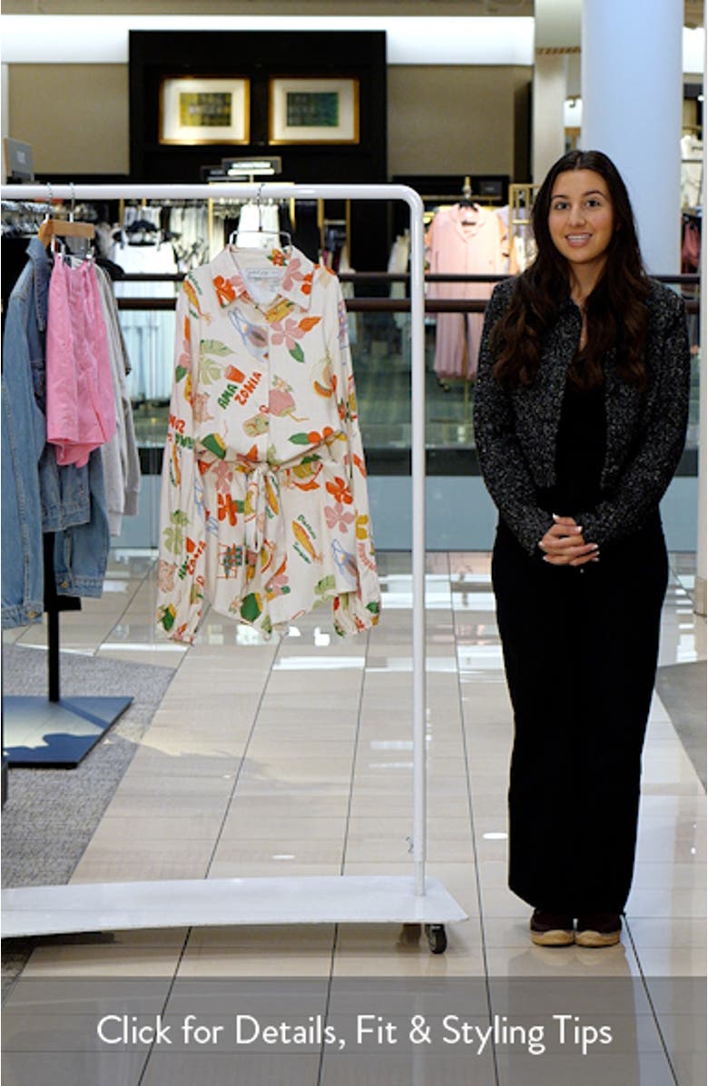 Jilla Mixed Print Long Sleeve Romper, sales video thumbnail