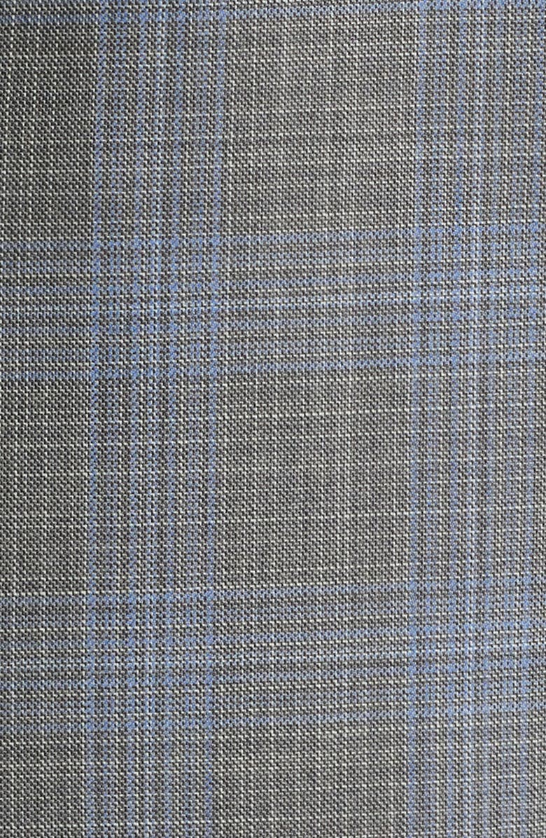 Emporio Armani Plaid Virgin Wool Blazer, Alternate, color, Grey Plaid