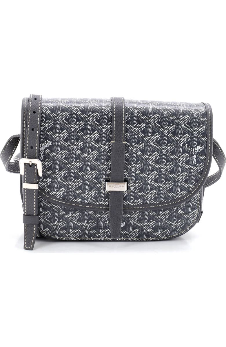 Pre-Owned Goyard Belvedere II Messenger Bag Coated Canvas PM, Main, color, Gray