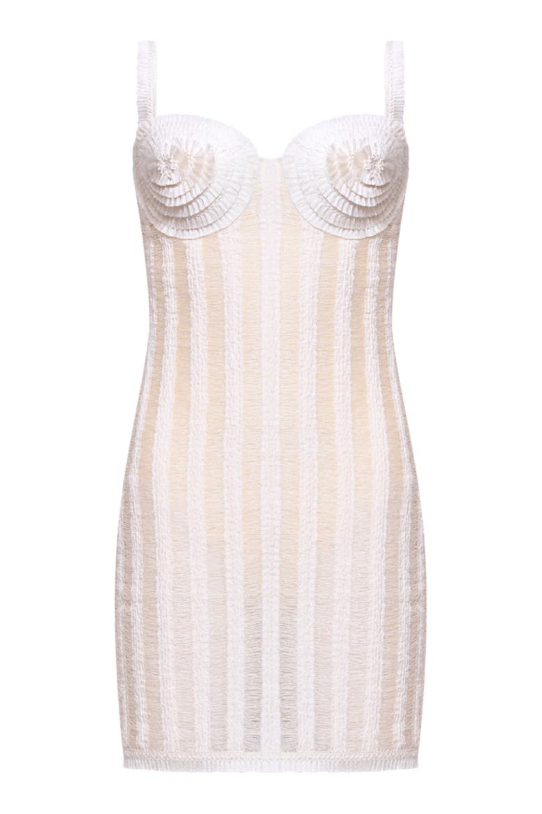 Celeste Knit Mini Dress, Alternate, color, OFF WHITE