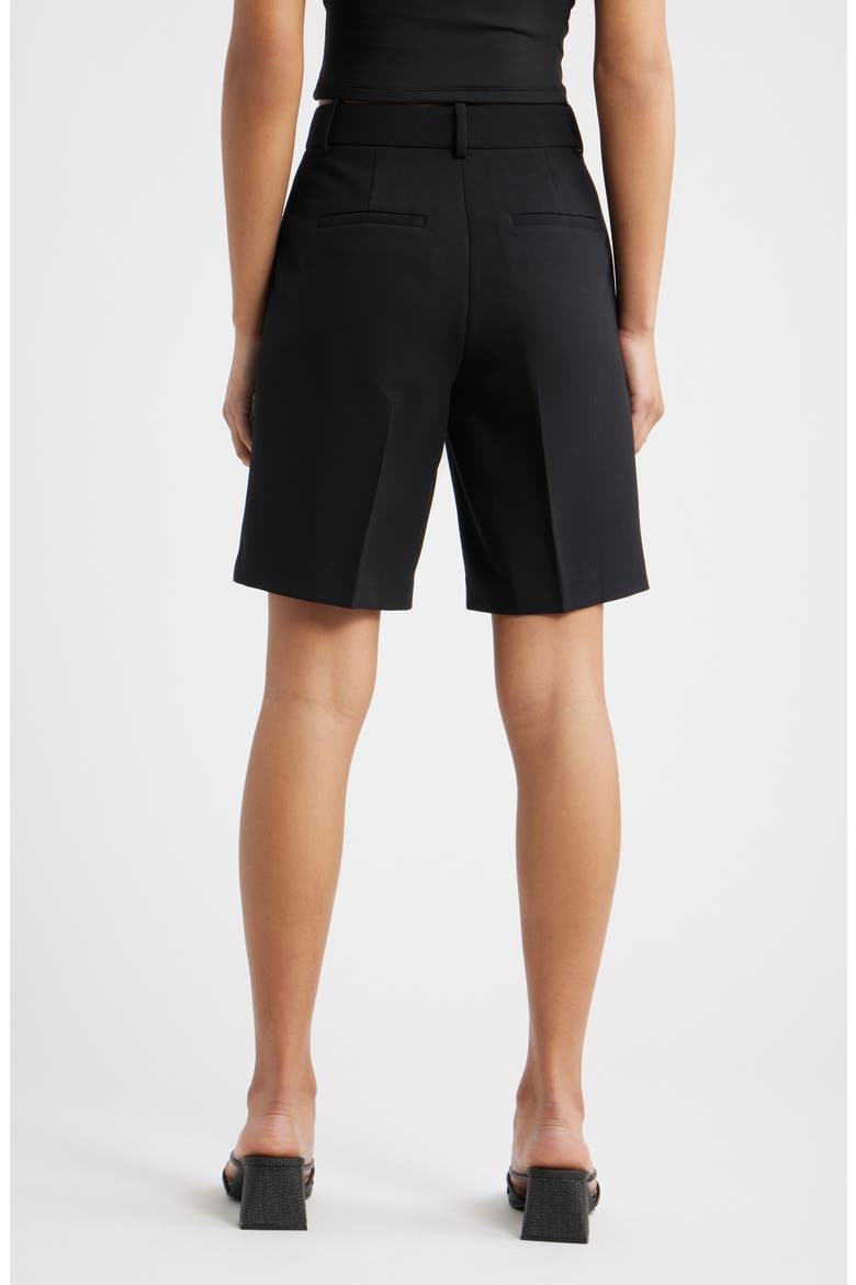 The Icon High Rise Bermuda Shorts, Alternate, color, BLACK