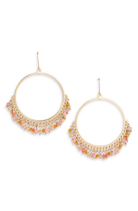 Beaded Hoop Earrings