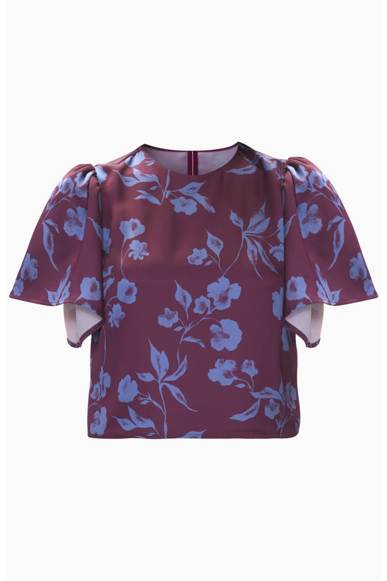 Vivian Tie Top, Alternate, color, Plum/ Cornflower Multi