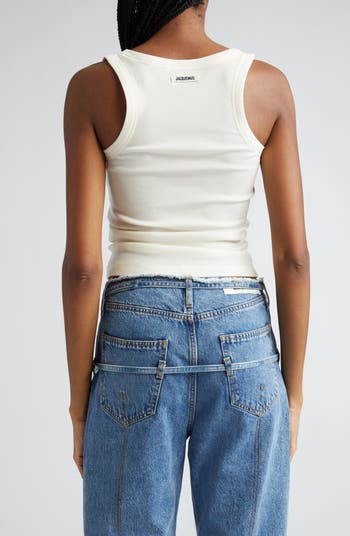 Le Débardeur Logo Embroidered Grosgrain Tank Top